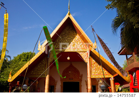 Beautiful temple at northern of Thailand. 14755587