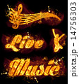 Fire Live Music Text and Stave 14756303