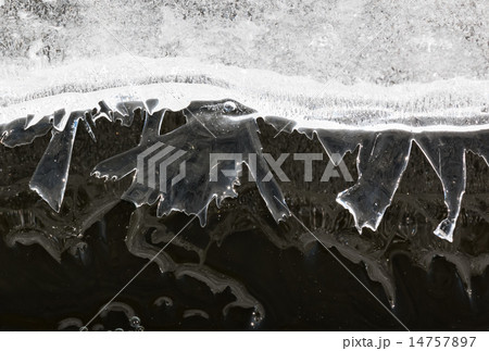 Small ice figures reflecting from water surface Small ice figures reflecting from water surface 14757897