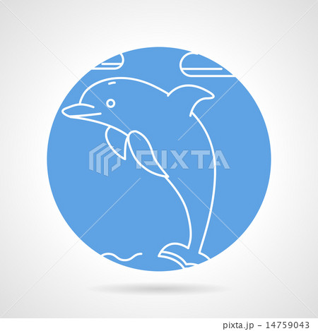 Round Vector Icon For Dolphinのイラスト素材