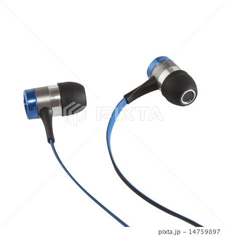 earphones on white background 14759897