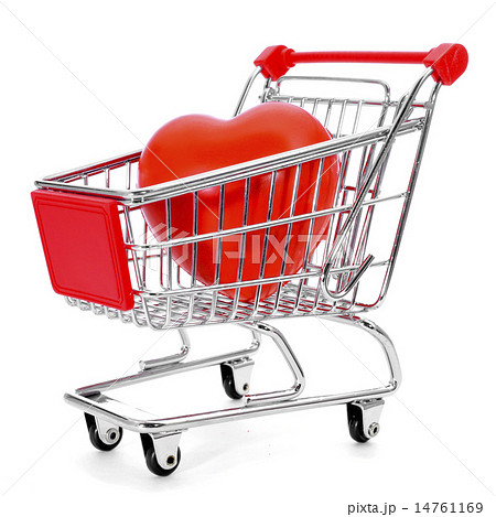 heart in a shopping cart heart in a shopping cart 14761169