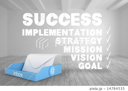 Composite image of blue inbox 14764535