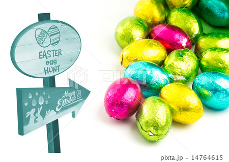 Composite image of easter egg hunt sign Composite image of easter egg hunt sign 14764615