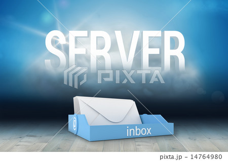 Composite image of blue inbox 14764980
