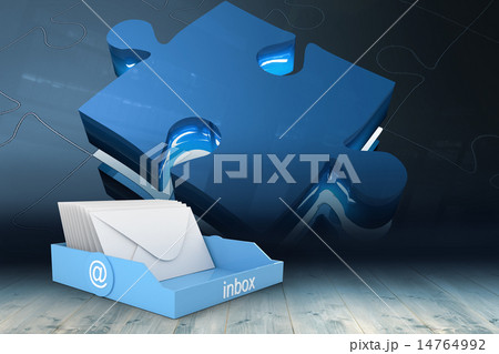 Composite image of blue inbox Composite image of blue inbox 14764992