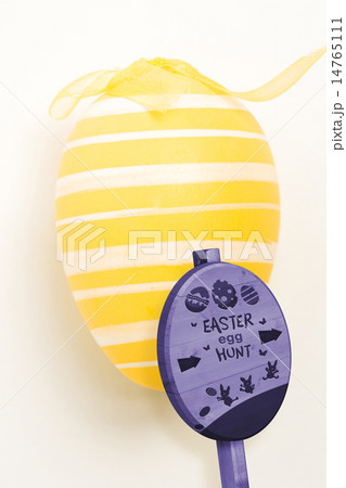 Composite image of easter egg hunt sign 14765111