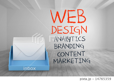 Composite image of blue inbox 14765359