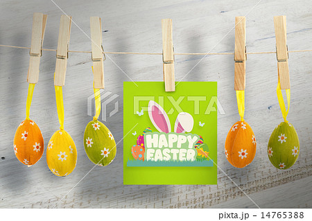 Composite image of happy easter graphic 14765388