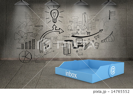 Composite image of blue inbox Composite image of blue inbox 14765552