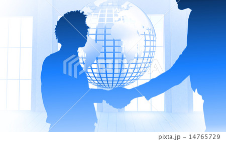 Composite image of young businessmen shaking hands in office Composite image of young businessmen shaking hands in office 14765729