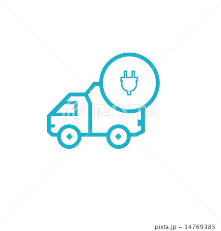 Icon for vehicle delivery services and goods 14769385