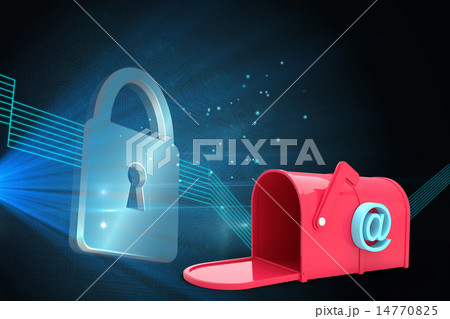 Composite image of red email post box 14770825