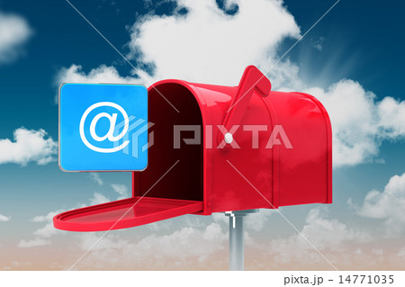 Composite image of red email postbox 14771035