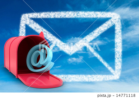 Composite image of red email post box Composite image of red email post box 14771118