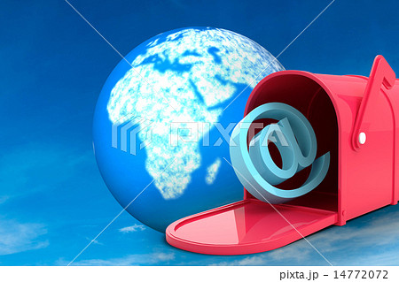 Composite image of red email post box Composite image of red email post box 14772072