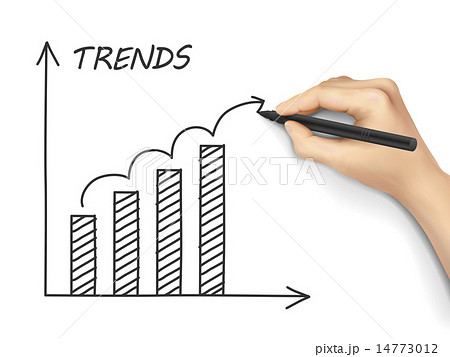 トレンド 統計 解析のイラスト素材