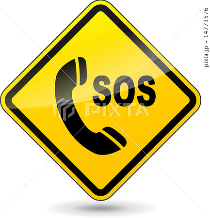 Vector Sos Phone Diamond Signのイラスト素材