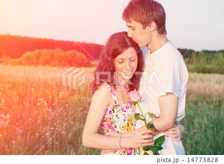 Loving young man hugging his girlfriend 14773828