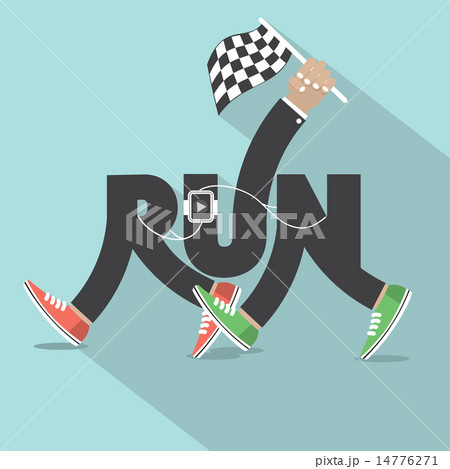 Run With Legs Typography Design Run With Legs Typography Design 14776271
