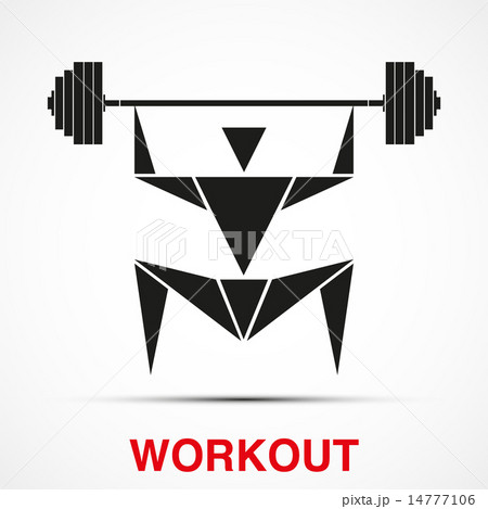 Workout logo with triangle man. Vector Illustration Workout logo with triangle man. Vector Illustration 14777106