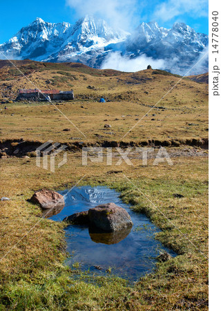 High mountains, covered by snow. 14778040