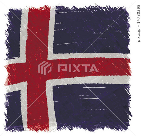 Flag of Iceland, handmade, square shape Flag of Iceland, handmade, square shape 14780298