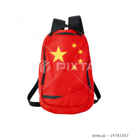 China flag backpack isolated on white 14781567