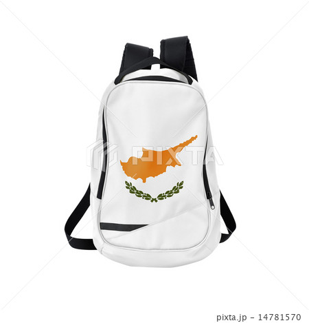 Cyprus flag backpack isolated on white Cyprus flag backpack isolated on white 14781570