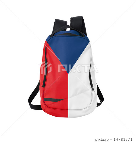 Czech Republic flag backpack isolated on white Czech Republic flag backpack isolated on white 14781571