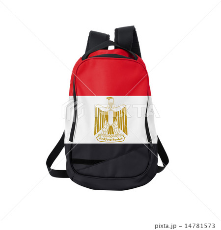Egypt flag backpack isolated on white 14781573