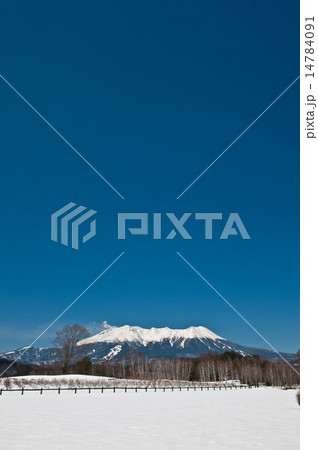 開田高原木曽馬の里から御嶽山 開田高原木曽馬の里から御嶽山 14784091