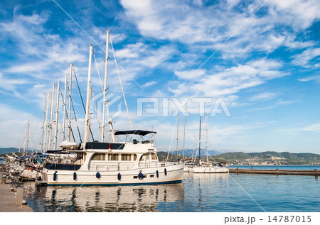 Sailing Boat docked in marina 14787015