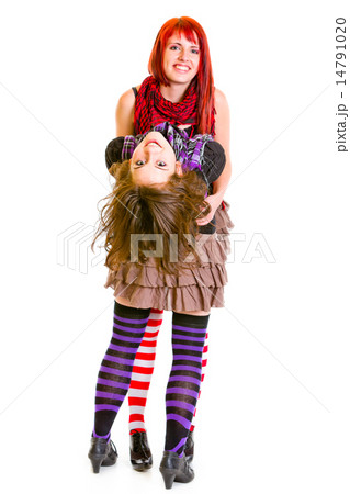 Two jaunty girlfriends funny embracing. Two jaunty girlfriends funny embracing. 14791020