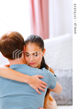 Girl hugging her boyfriend Girl hugging her boyfriend 14791619