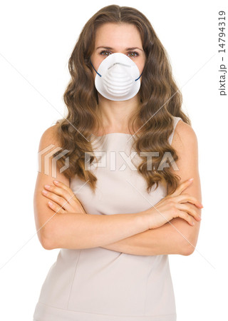 Young woman in cone mask Young woman in cone mask 14794319