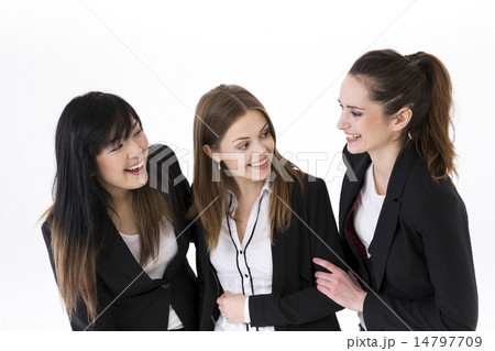 Portrait of three happy business women. 14797709
