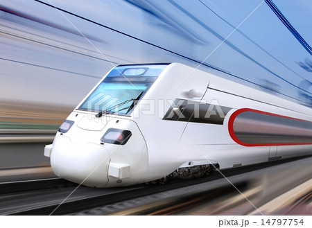 white super streamlined train 14797754