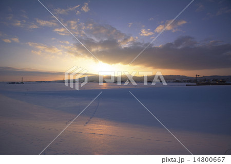 川と夕陽 川と夕陽 14800667