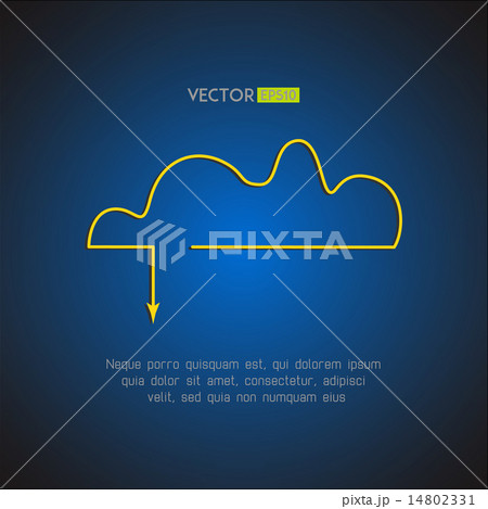 Cloud service stylish icon. Network technology and remote storage concept. Vector illustration 14802331