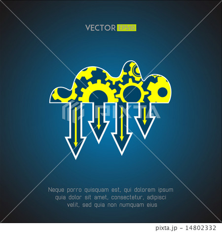 Cloud service icon. Network technology in progress. Remote storage concept. Vector illustration 14802332