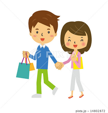 買い物する夫婦のイラスト素材 14802872 Pixta
