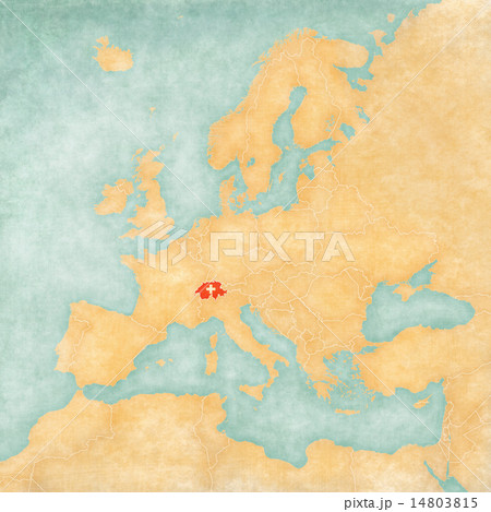 Map of Europe - Switzerland (Vintage Series) Map of Europe - Switzerland (Vintage Series) 14803815