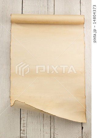 parchment scroll on wood 14804373