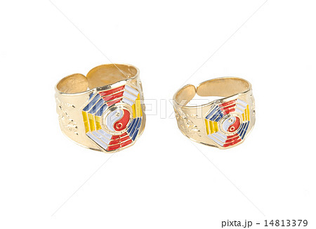 golden yin yang rings the symbol of balance 14813379