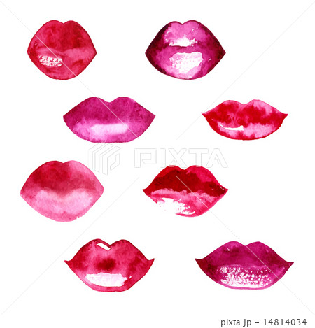 Collection of red beautiful lips 14814034