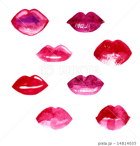 Collection of red beautiful lips 14814035