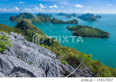 Bird eye view of Sea Thailand, Mu Ko Ang Thong Bird eye view of Sea Thailand, Mu Ko Ang Thong 14817827