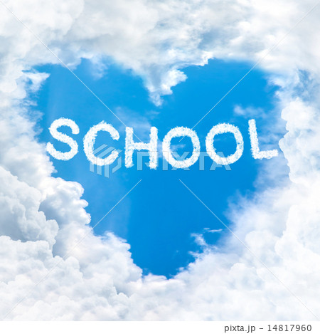 school word on blue sky 14817960