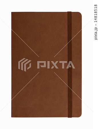 brown leather notebook isolated  14818518